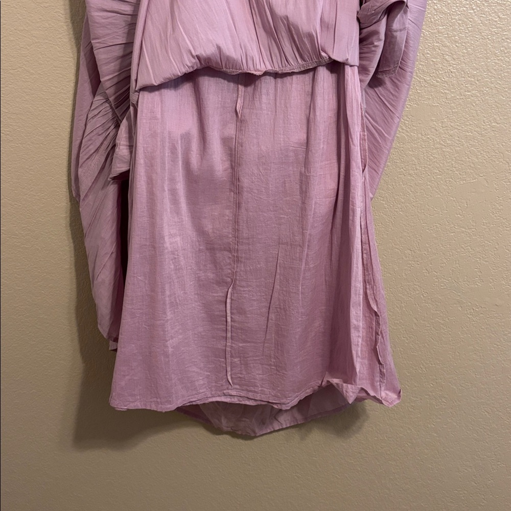 Elan Lightweight Maxi Teired Ruffle Sleeve Dress Purple Sz M - Picture 8 of 9